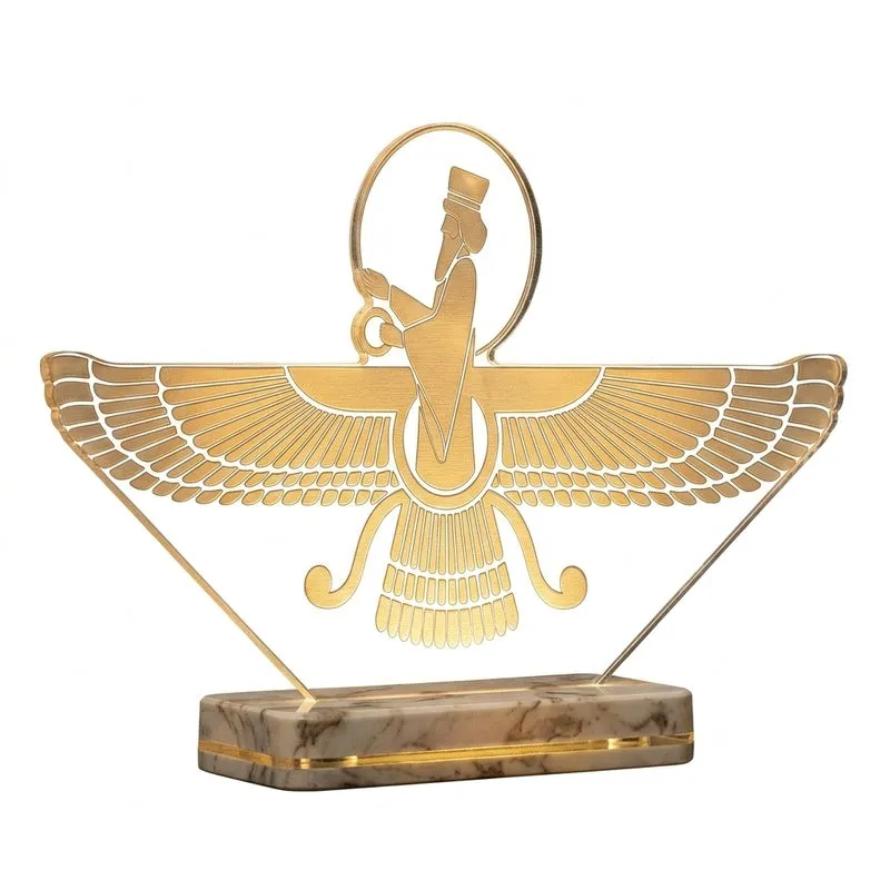 Guardian Angel Acrylic Table Lamp - Transparent media 4