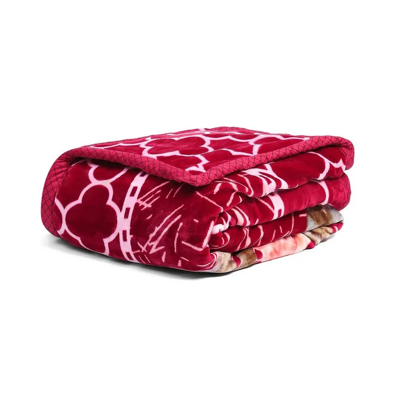Monte Carlo Crimson Harmony Blanket - 1000 GSM media 5
