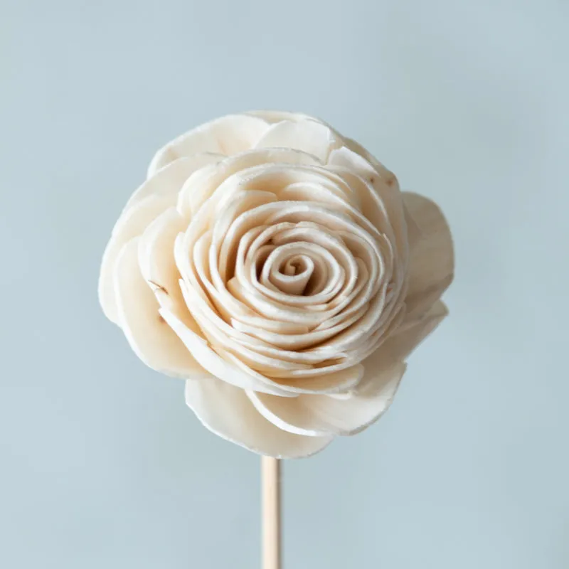 Maicra Sola Wood Rose Flower Stick (White) - Set Of Ten media 4