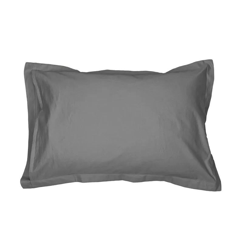 Blanqa Solid Cotton Bedsheet (Grey) - 400 TC media 8
