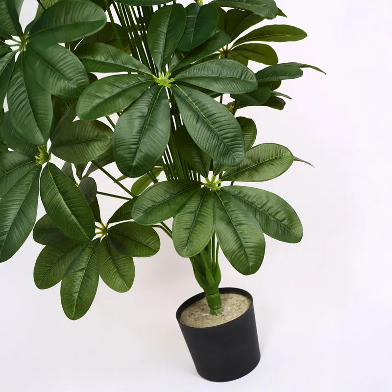 Verdiq Artificial Schefflera With Black Plastic Pot - 4 Feet media 5