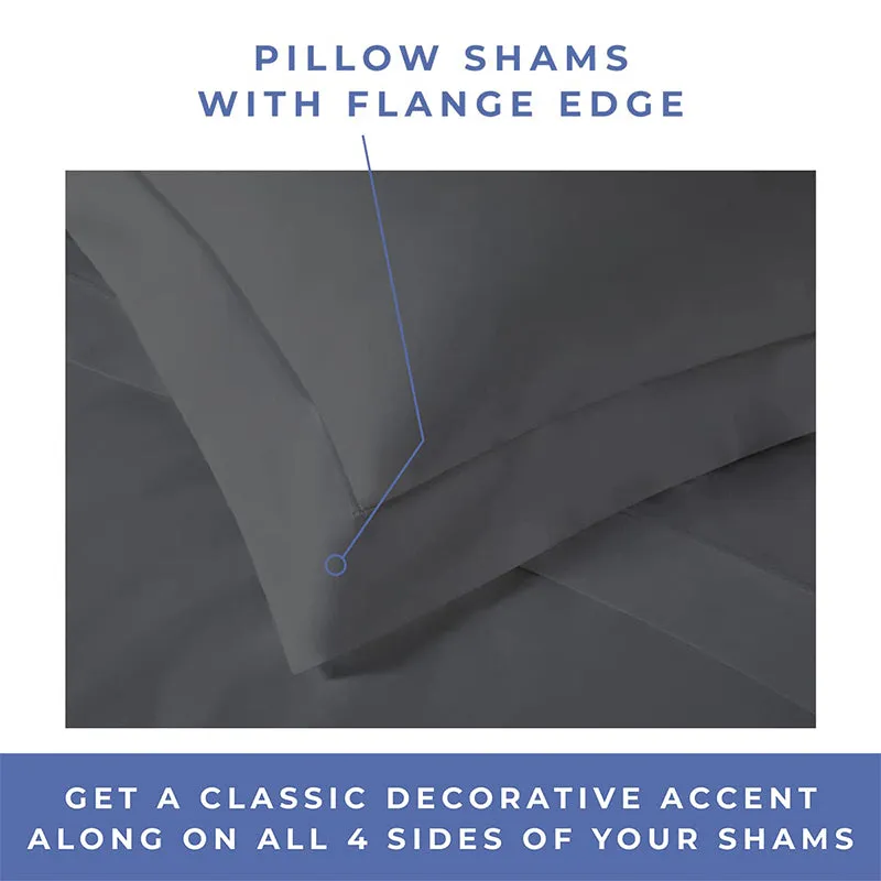Evelyn 100% Cotton Satin Weave Bedding Set - Grey - 400 TC media 5