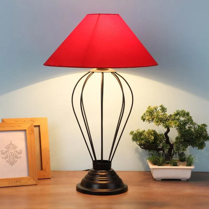 Ondine Maximus Fabric Table Lamp - Red,Black media 1