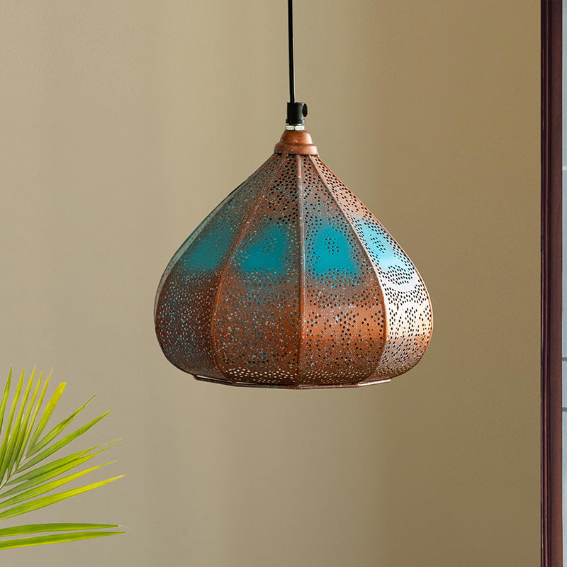 Jaali Sitara Iron Ceiling Lamp media 2