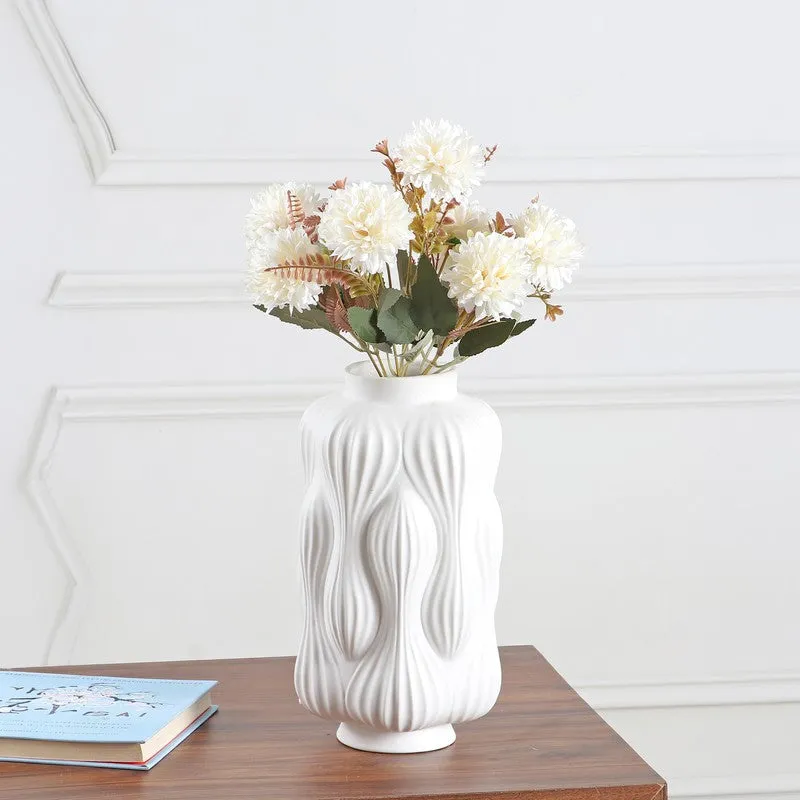 Coralia Mum Artificial Flowers - White media 1