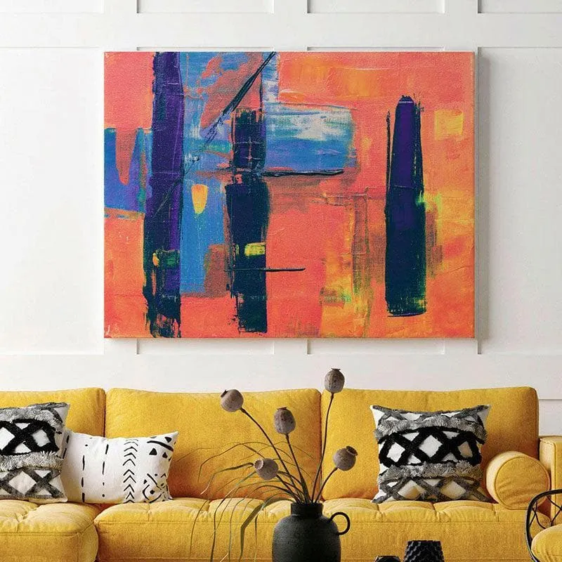 Vibrant Color Abstract Wall Painting - Gallery Wrap media 3