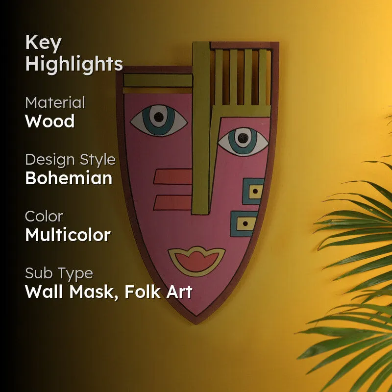 Raagavi Mask Wooden Wall Accent media 2