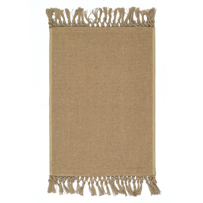 Santra Anti-Slip Jute Door Mats with Fringe media 1