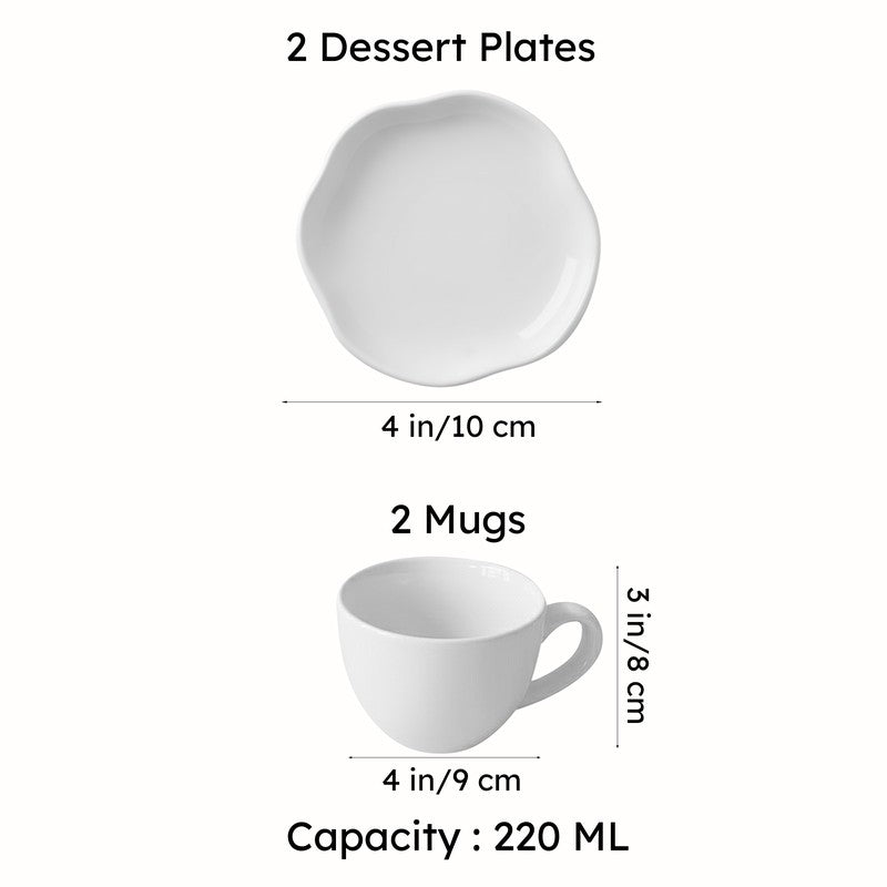 Hearty Mate Cup & Saucer (Multicolor) - Four Piece Set media 7