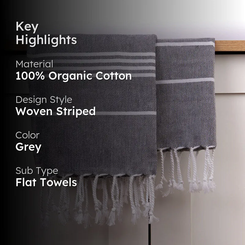 Luxe Linen Bath Towel - Grey media 2