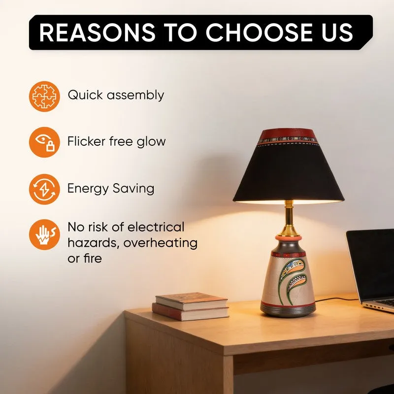 Suri Terracotta Fabric Table Lamp - Multicolor media 7
