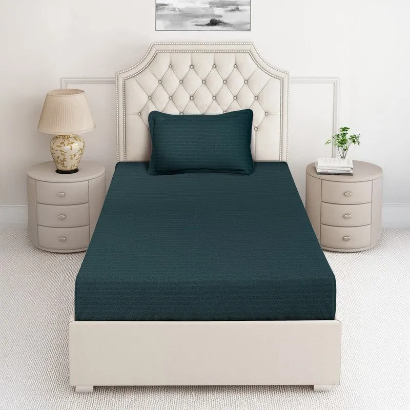 Tiryn Bedsheet (Green) - 140 GSM media 3