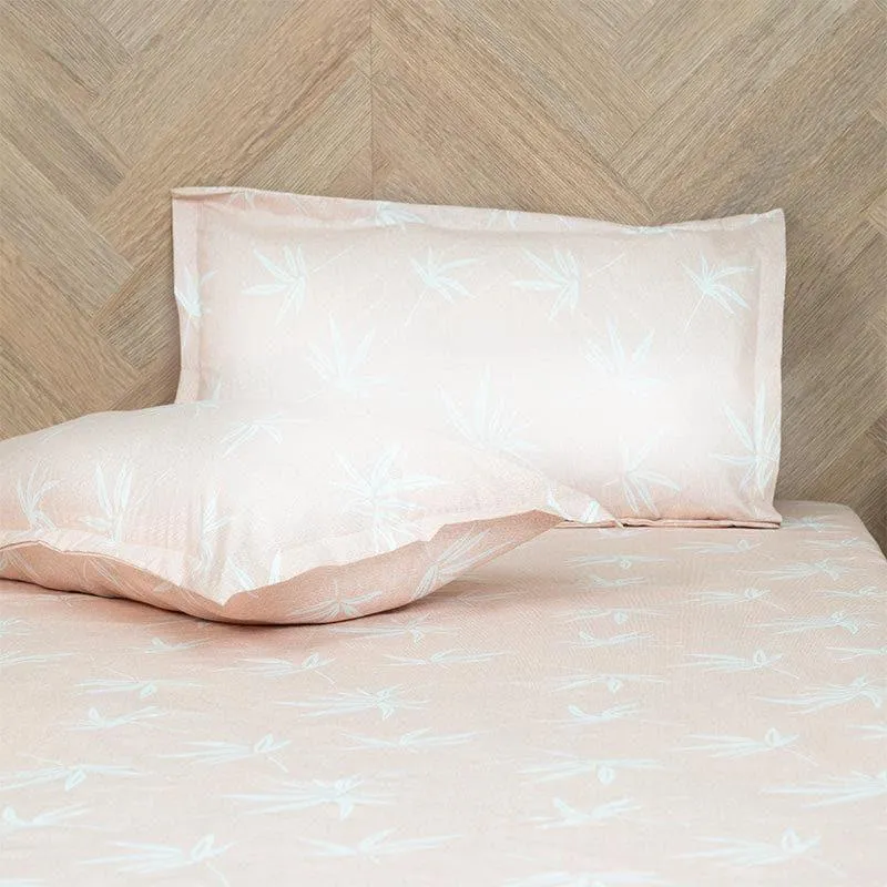 Neinia Printed Reversible Cotton Bedsheet (Grey,Peach) - 170 TC media 3