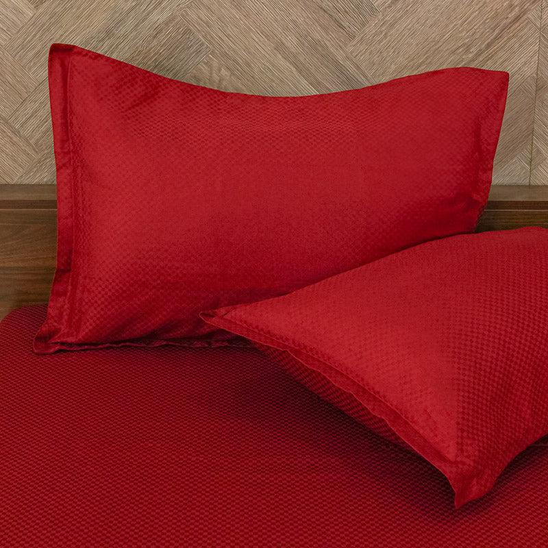 Demi Seina Cotton Bedsheet (Red) - 300 TC media 4