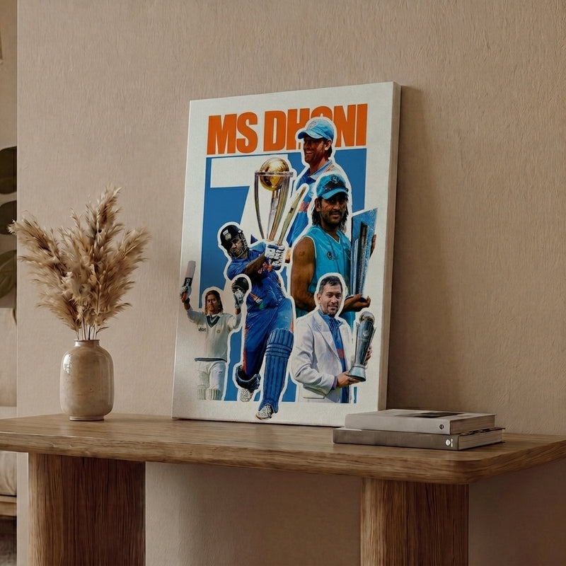 MS Dhoni Canvas Wall Art