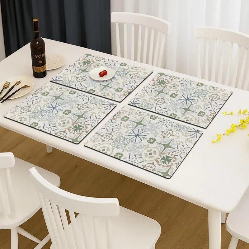 Rectangle Rubber Table Mats - Set Of Four media 1
