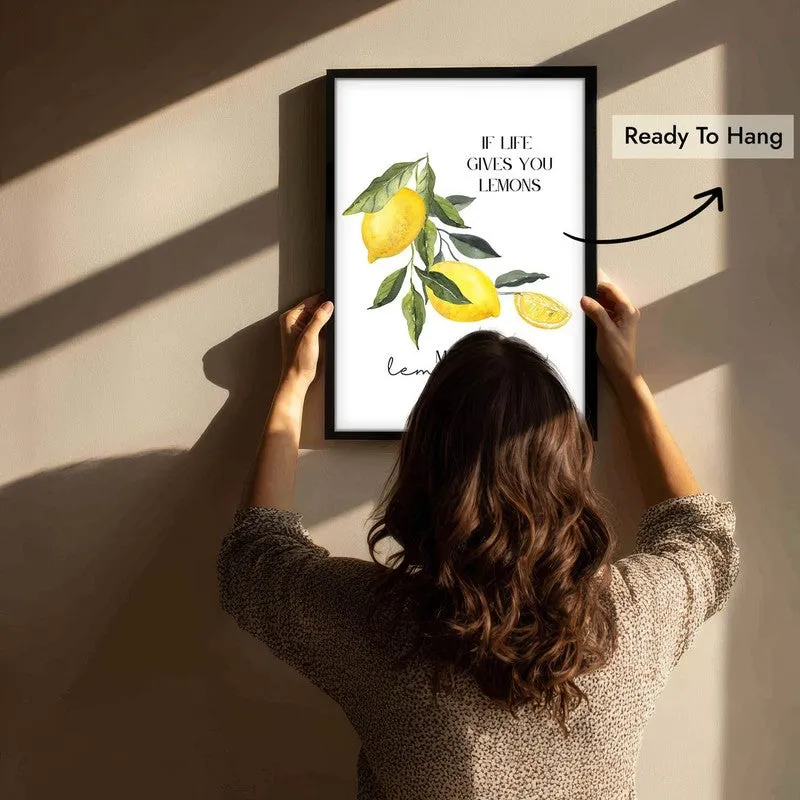 Yelllow Zest Archival Canvas Wall Art - Black media 6