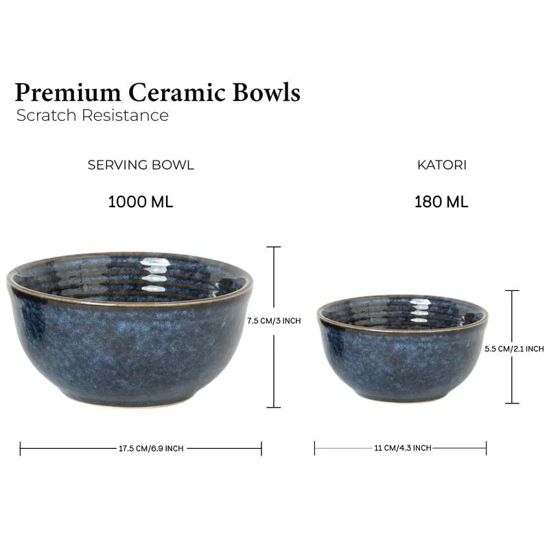Meghneel Handmade Dinner Set (Blue) - 14 Piece Set media 6