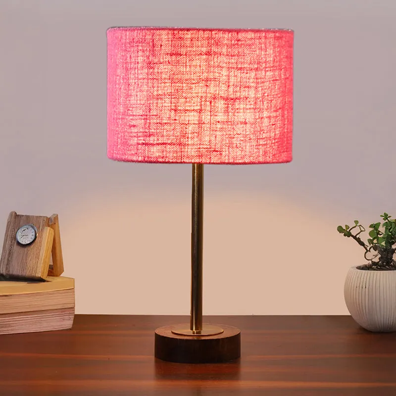 Sienna I Rodin Wooden Table Lamp - Pink,Gold,Brown media 2