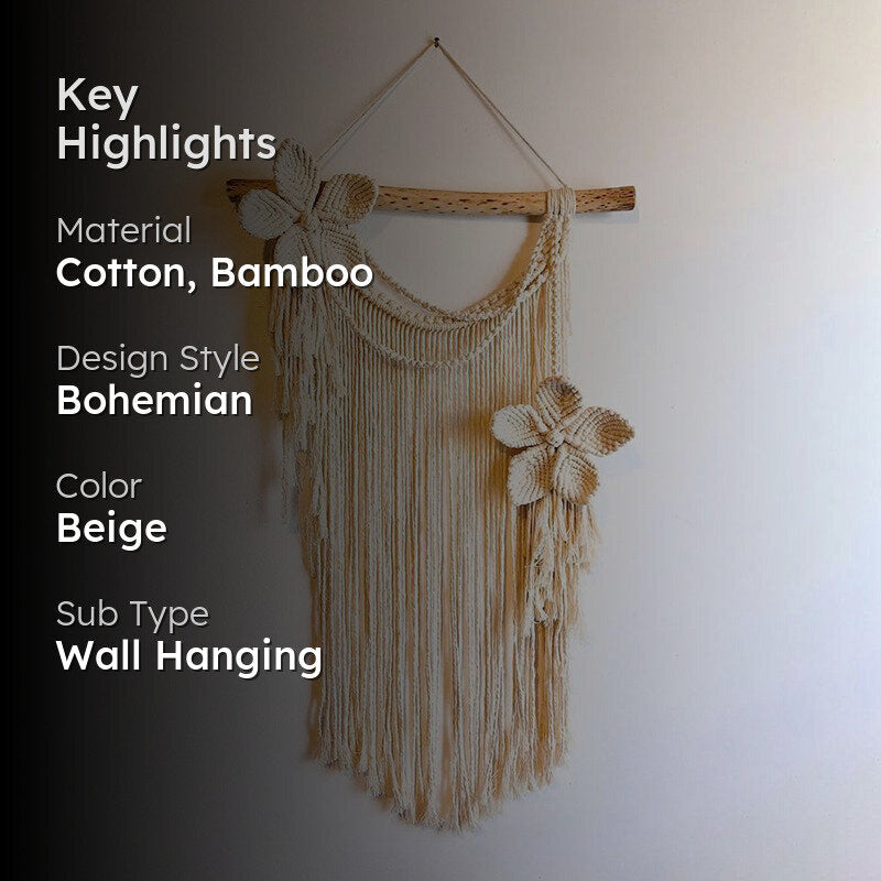 Boheime Buds II Macrame Cotton Wall Accent media 2