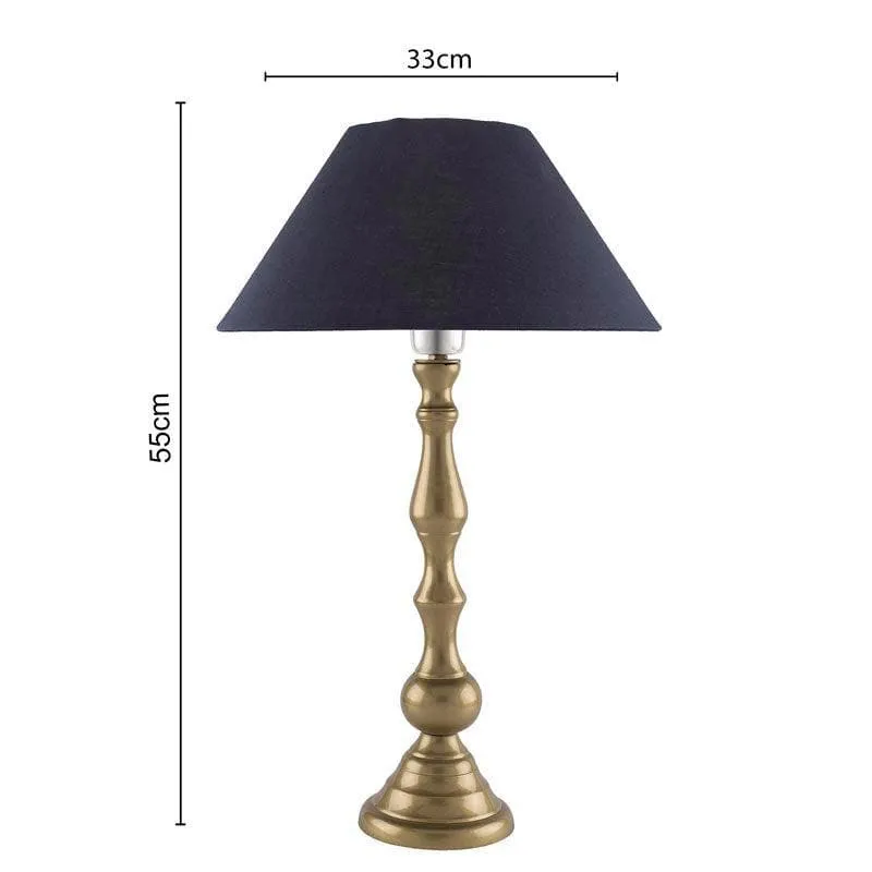 Graceful Gleam Fabric Table Lamp - Gold,Black media 6