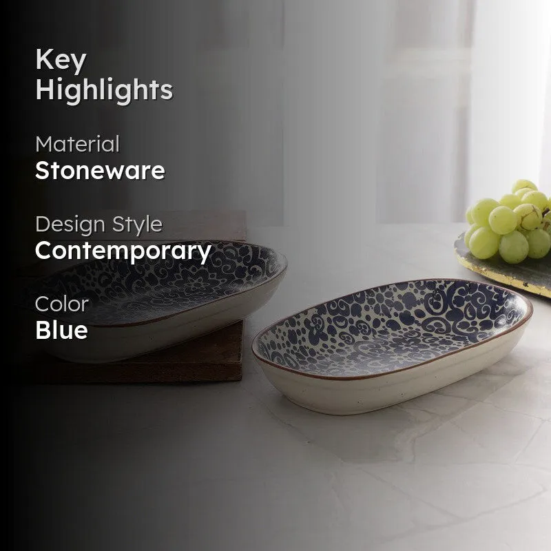Speckled Stoneware Platter - Set Of Two media 2