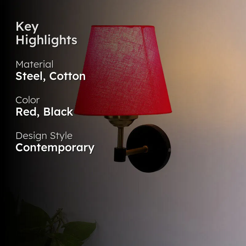 Aquilon Steel & Cotton Wall Lamp - Red media 2