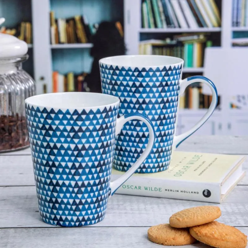 Avena Bone China Coffee Mug (360 mL Each) - Set of Two media 1