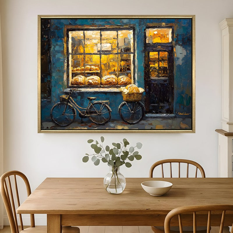 Artisan Bread Canvas Wall Painting With Frame