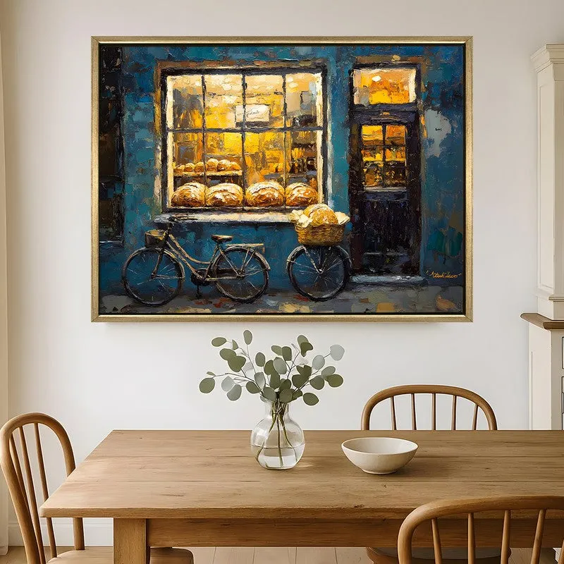 Artisan Bread Canvas Wall Painting With Frame media 1