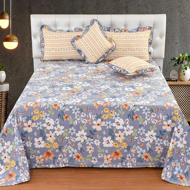 Bloomeria Frilled Floral Bedding Set - Five Piece Set media 3