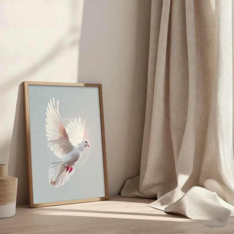 Spirit of Freedom Archival Paper Wall Painting With Brown Frame media 3