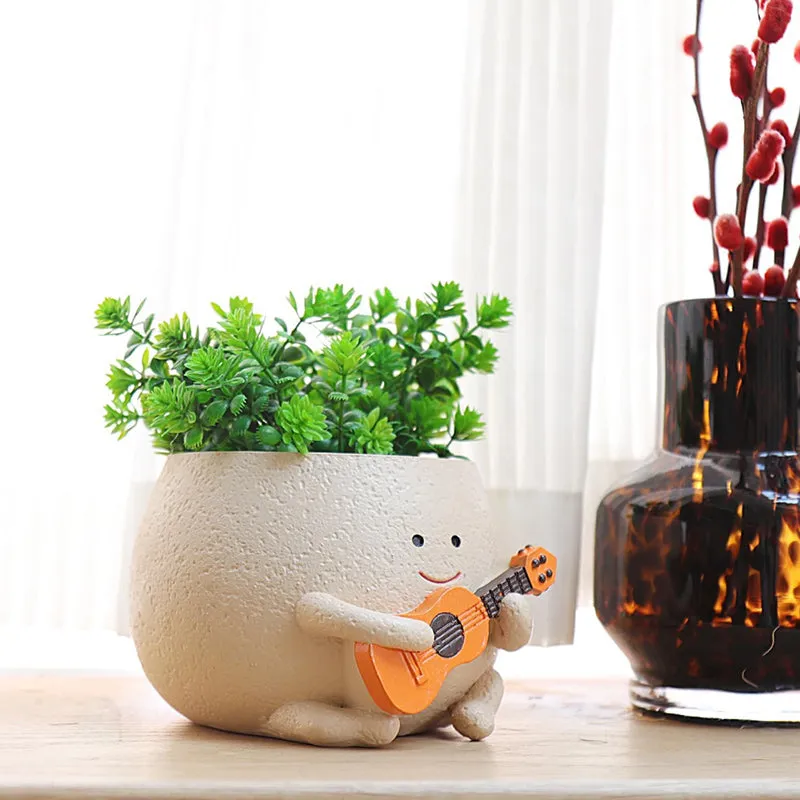 Guitarist Resin Planter media 7