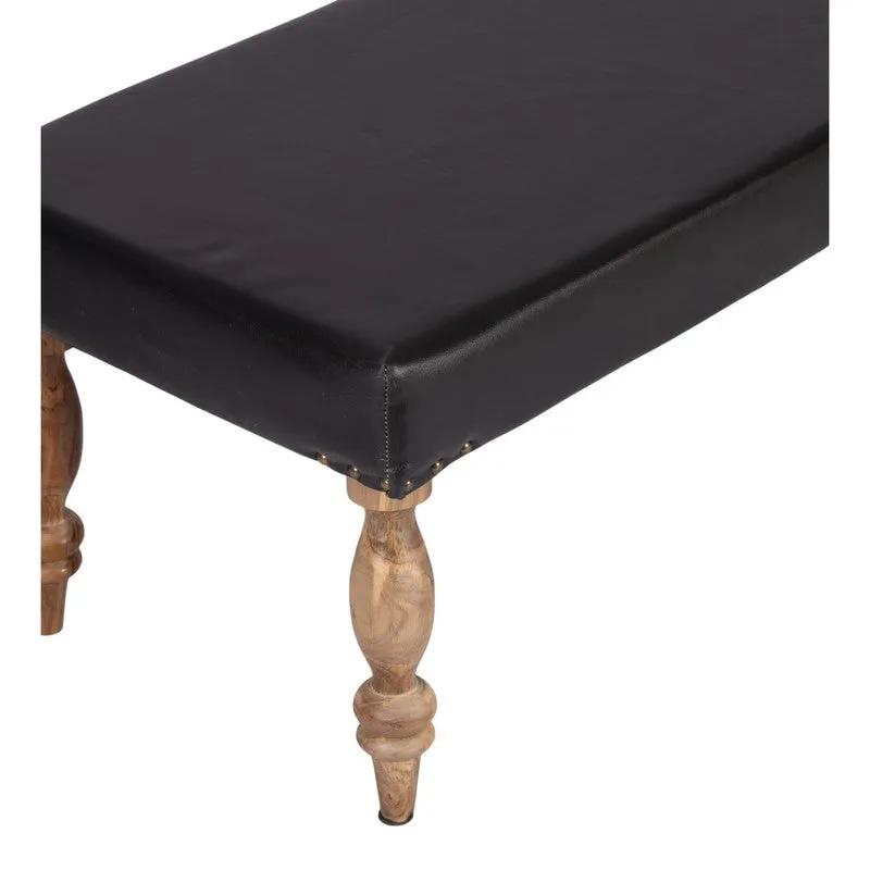 Dravo Sheesham Wooden Bench - Black media 6