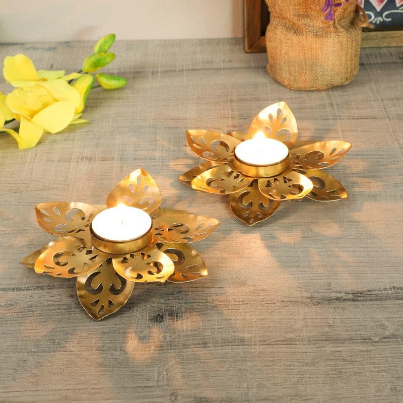 Pushkar Phool Tealight Holder - Set Of Two