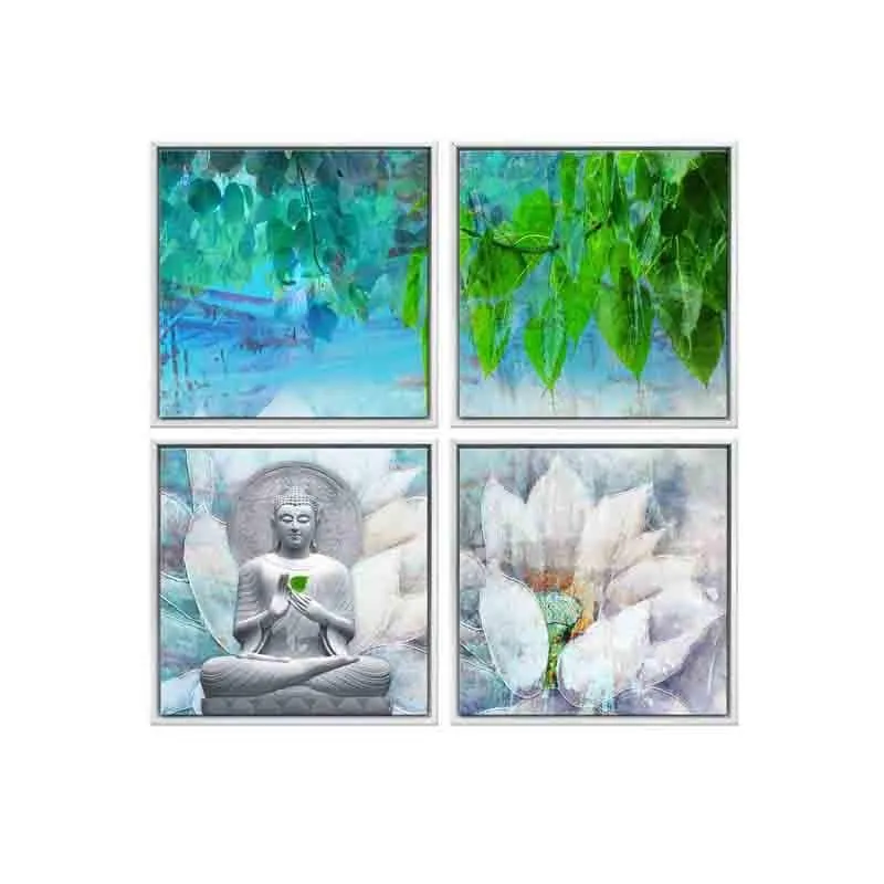 Enlightenment Poly Canvas Wall Art - Set of Four media 4
