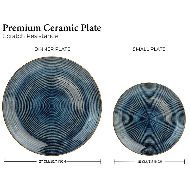 Meghneel Handmade Dinner Set (Blue) - 14 Piece Set media 7