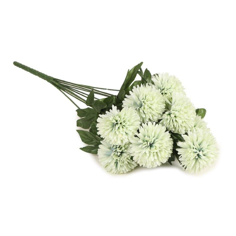Faux Ja Dank Chrysanthemum Bunch - White media 4