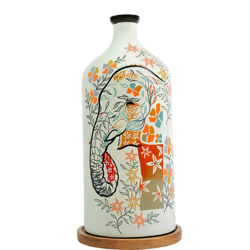 Pachyderm Luxe Hand Painted Glass Floor Lamp media 5