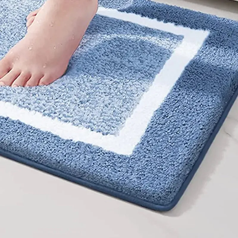 Luxe Anti Skid Bath Mat (Light Blue) - Set Of Four media 6