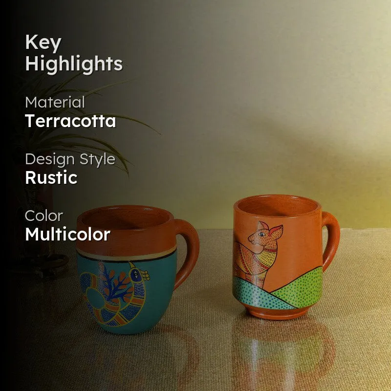 Indradhvaja Terracotta Tea Cup (170 mL Each) -  Set of Two media 2