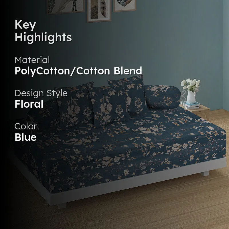 Blue Nature Diwan Set - Six Piece Set media 2
