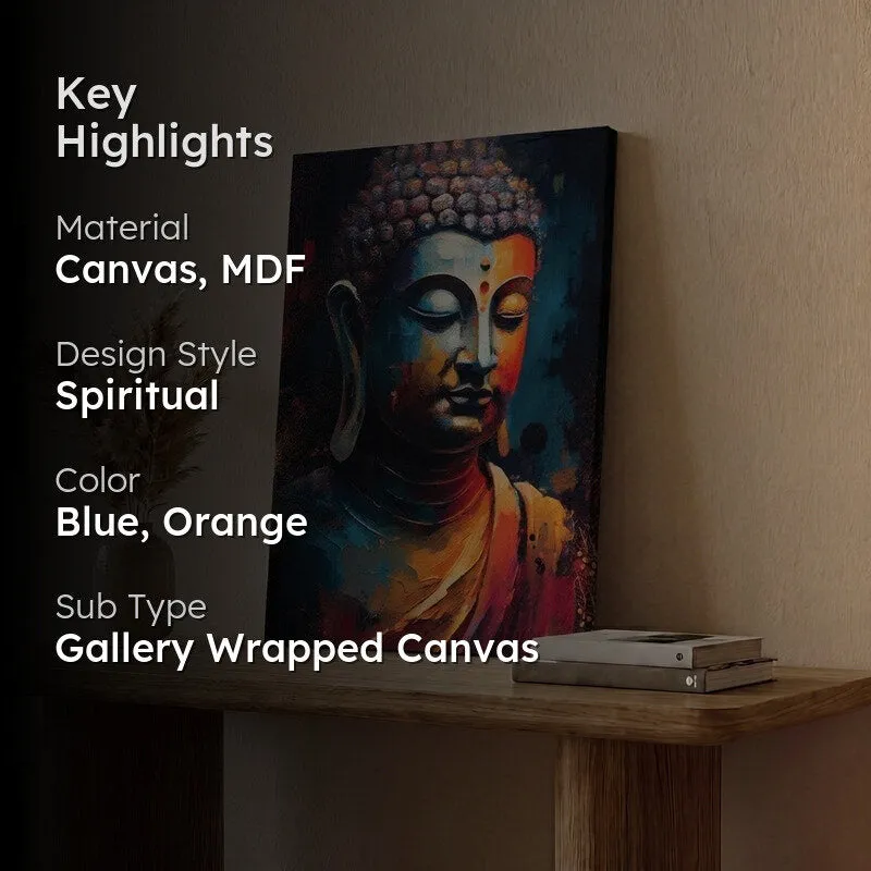 Calm Buddha Wall Painting media 2