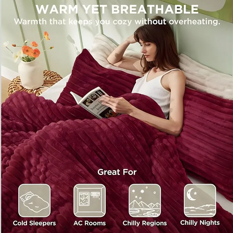 PureDrape Comfort (Maroon) Bedding Set - Four Piece Set media 8