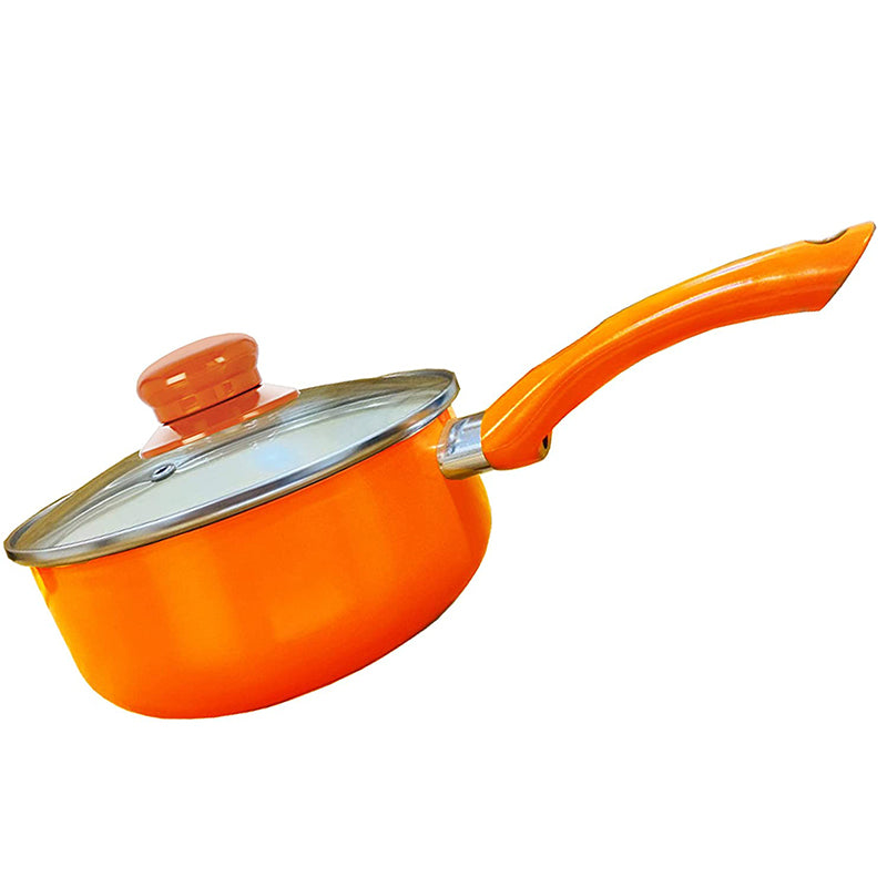 Nirlon Ceramic Coating Saucepan With Lid - 2200 ML/7 Inches - 2200 ML
