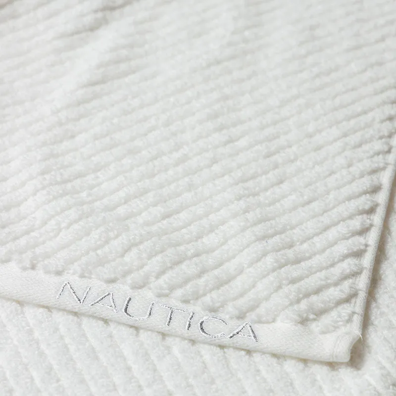 Nautica Riviera Soft Cotton Hand Towel (White) - Set Of Four media 6