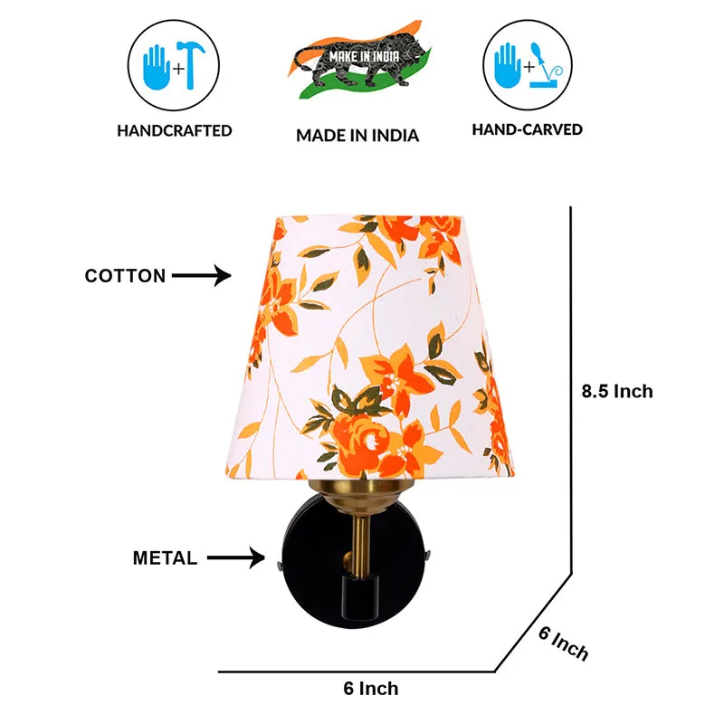 Garden Lights Printed Steel & Cotton Wall Lamp - Orange media 6