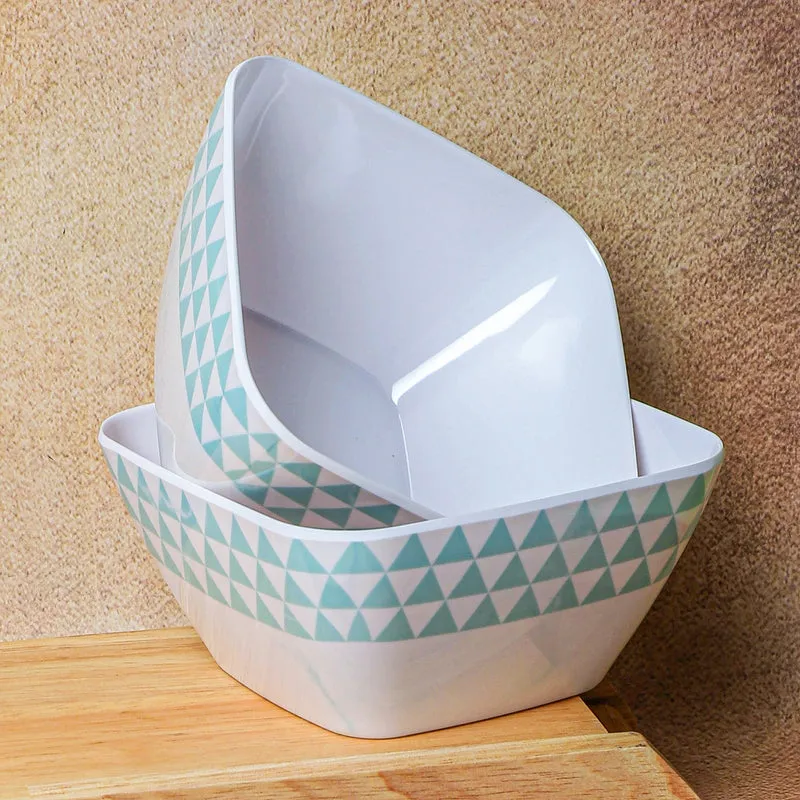 Mivono Melamine Snack Bowl (Aqua/1020 mL) - Set Of Two media 4