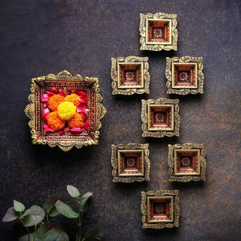 Swastik Diya - Set Of Eight media 4