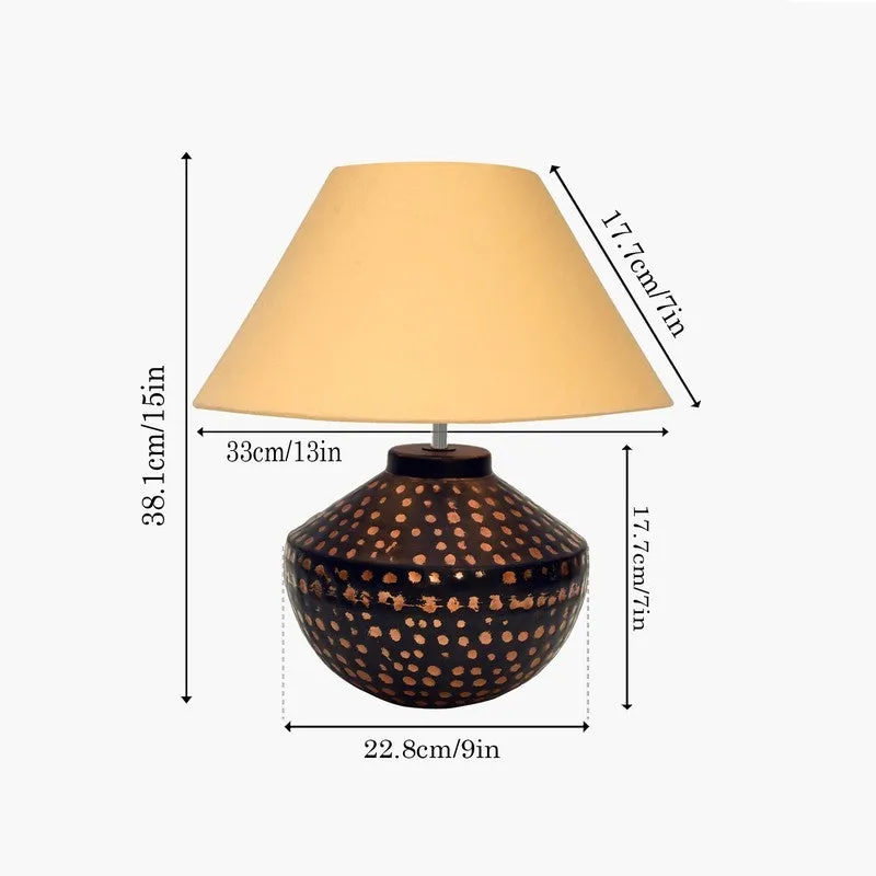 NeoGlow Futuristic Metal Table Lamp - Yellow,Brown media 7